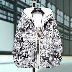 Reversible Men's God Hooded Jacket for Spring & Autumn - Vision Graffiti – Bold Streetwear for Big Dreamers