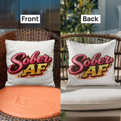 Sober AF Pillow – Elevated Mindset Decor