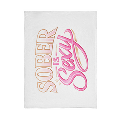 Sober & Sexy Signature Statement Mink Fleece Blanket - 2 available sizes